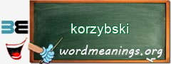 WordMeaning blackboard for korzybski